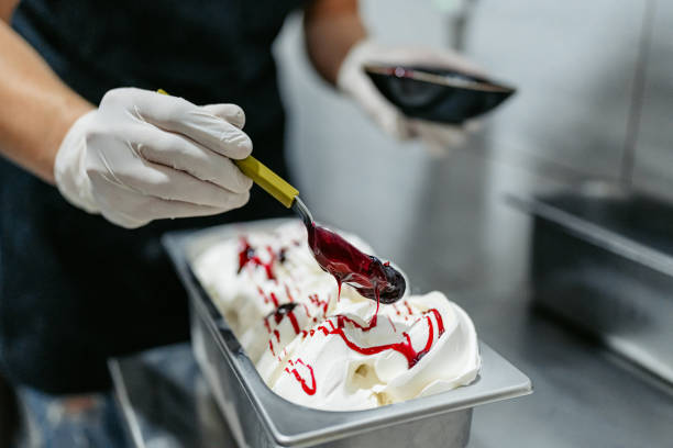 Artisanal gelato making